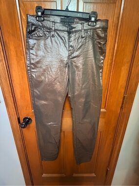 Rock & Republic Metallic Black Coated Skinny Jeans